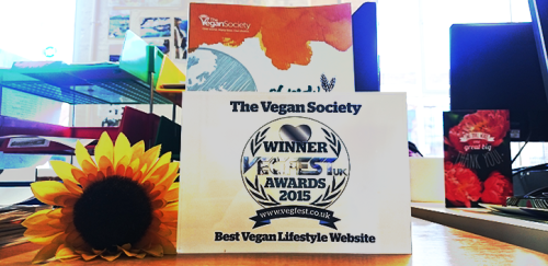 Best Vegan Lifestyle Website award, to The Vegan Society