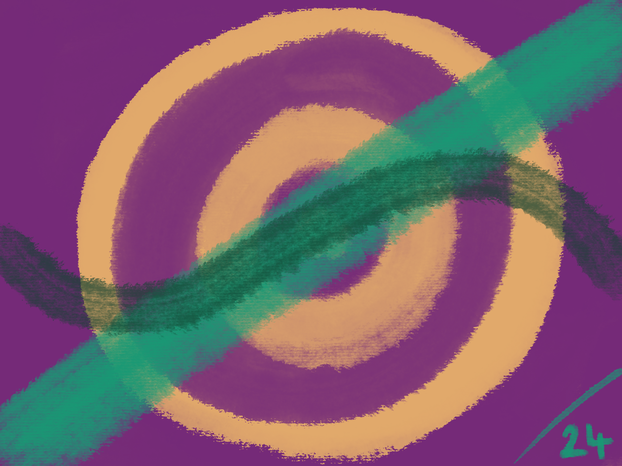 concentric circles with a line and a wave through them symbolise do nothing days
